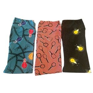 LuLaRoe Leggings Bundle Of Three Size Tall & Curvy Buttery Soft Stretchy